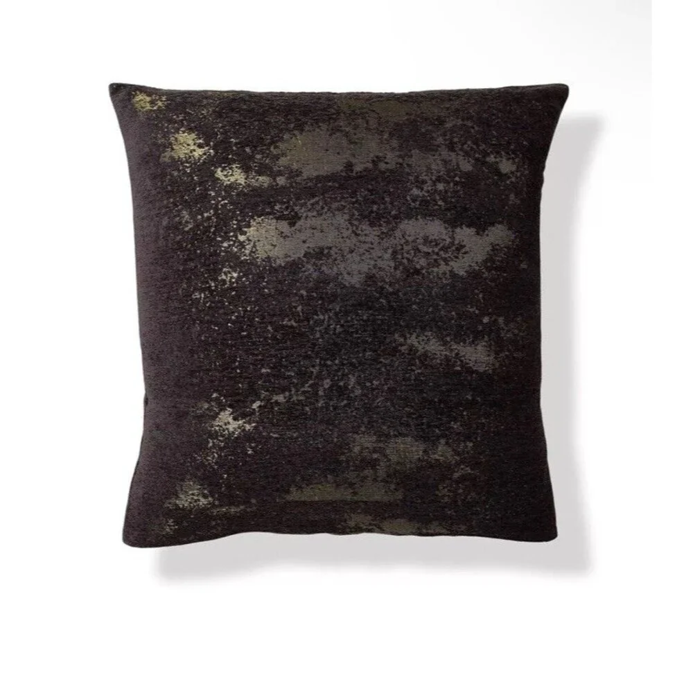 Donna Karan Black Onyx Full/Queen Duvet Cover + 2 Standard Shams + 2 Euro Shams